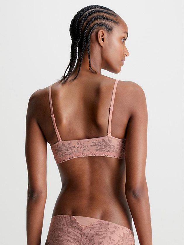 Pink Calvin Klein Ultra Soft Lace Women Bra | QJVW-81470