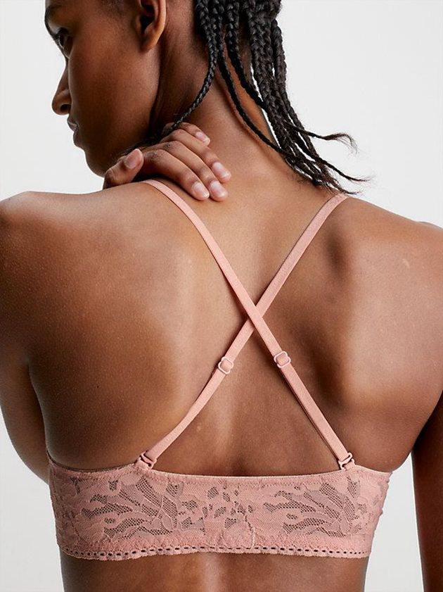 Pink Calvin Klein Ultra Soft Lace Women Bra | QJVW-81470
