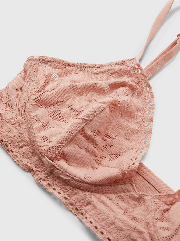 Pink Calvin Klein Ultra Soft Lace Women Bra | QJVW-81470