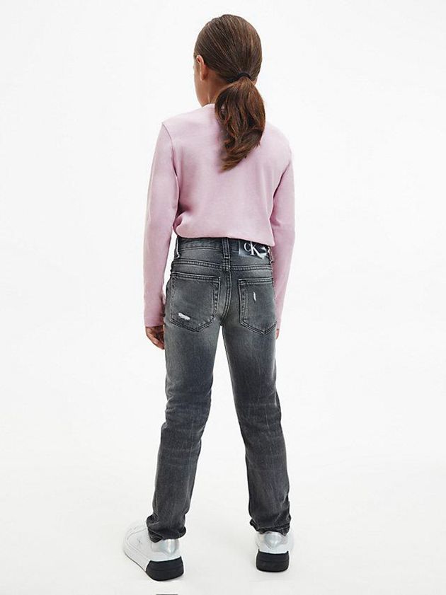 Pink Calvin Klein Unisex Long Sleeve Girls's T-Shirt | PNJD-63284
