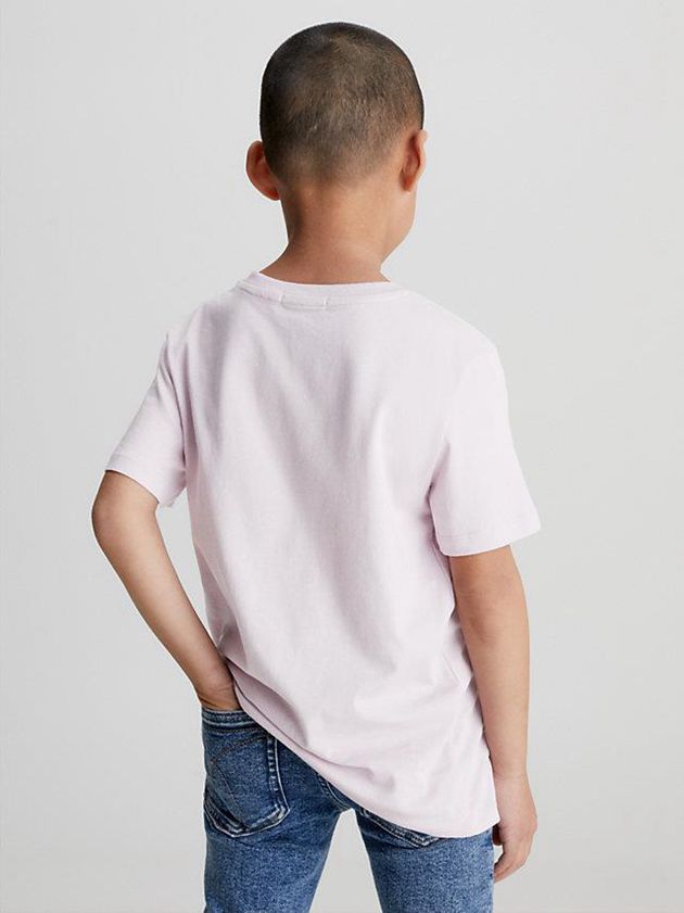 Pink Calvin Klein Unisex Organic Cotton Girls's T-Shirt | RAKT-18532