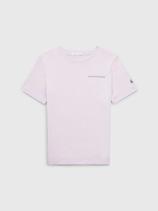 Pink Calvin Klein Unisex Organic Cotton Girls's T-Shirt | RAKT-18532