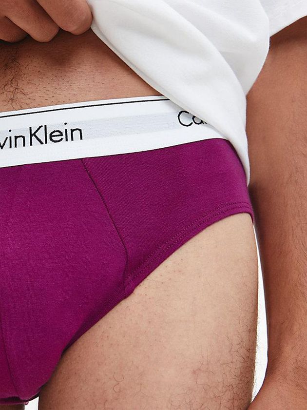 Purple Calvin Klein 3 Pack - Modern Cotton Men Briefs | AIZY-36521