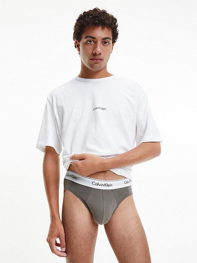 Purple Calvin Klein 3 Pack - Modern Cotton Men Briefs | AIZY-36521