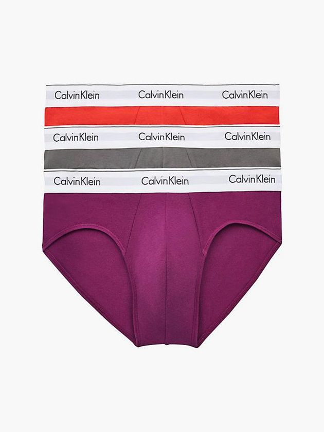 Purple Calvin Klein 3 Pack - Modern Cotton Men Briefs | AIZY-36521