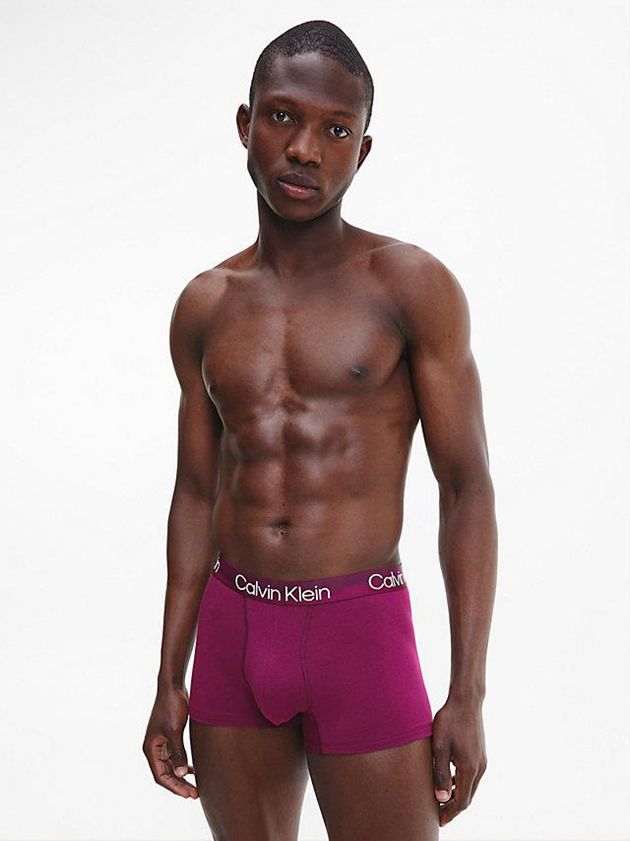 Purple Calvin Klein 3 Pack - Modern Structure Men Briefs | JPLF-46137