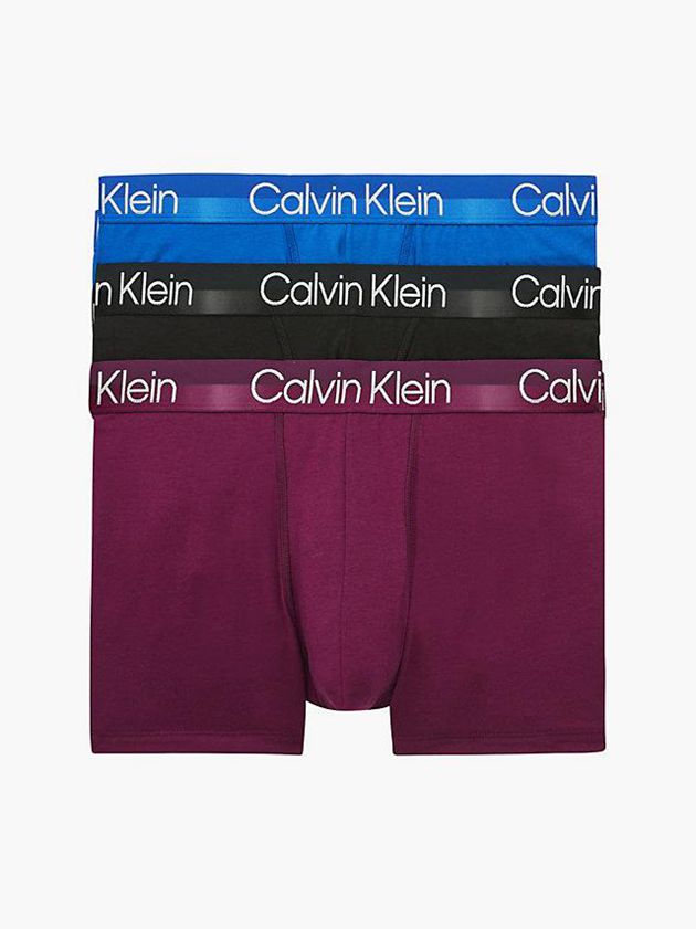 Purple Calvin Klein 3 Pack - Modern Structure Men Briefs | JPLF-46137