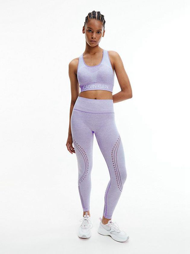Purple Calvin Klein 7/8 Gym Women Leggings | UNAW-41290