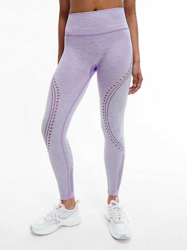 Purple Calvin Klein 7/8 Gym Women Leggings | UNAW-41290