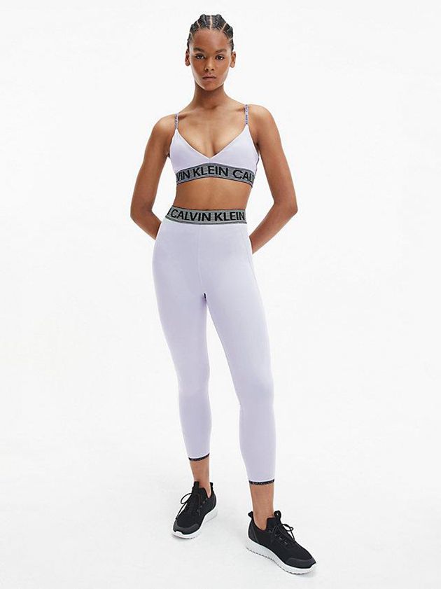 Purple Calvin Klein 7/8 Gym Women Leggings | GKSB-27950