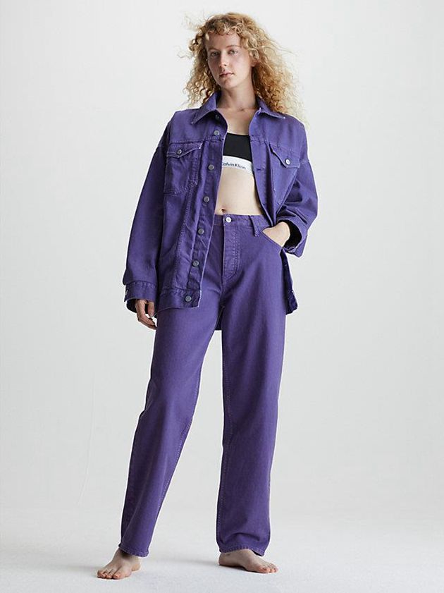 Purple Calvin Klein 90's Straight Women Jeans | BYTE-15823