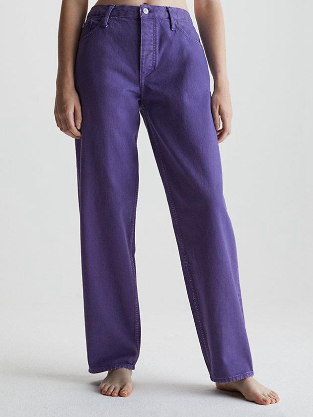 Purple Calvin Klein 90\'s Straight Women Jeans | BYTE-15823