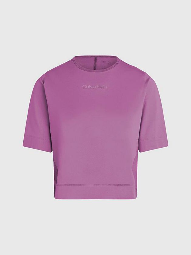 Purple Calvin Klein Gym Women T-Shirt | EYUM-62895