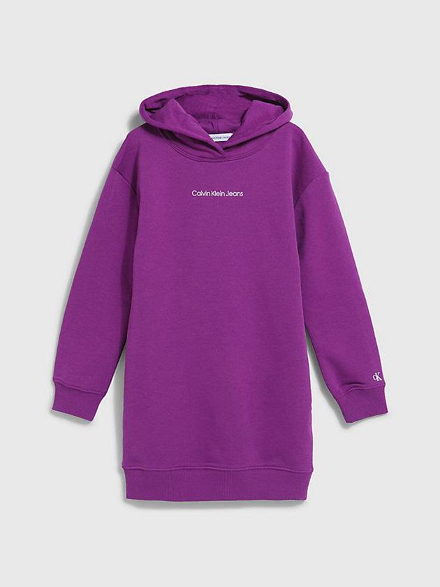 Purple Calvin Klein Hoodie Girls's Dress | YJGC-20791