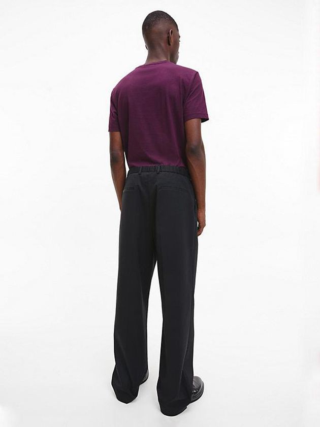 Purple Calvin Klein Liquid Touch Cotton Men T-Shirt | NQEZ-81956