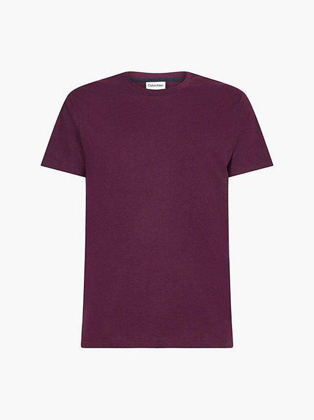 Purple Calvin Klein Liquid Touch Cotton Men T-Shirt | NQEZ-81956