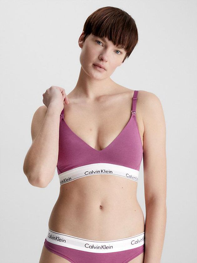 Purple Calvin Klein Maternity - Modern Cotton Women Bra | XEKN-56417