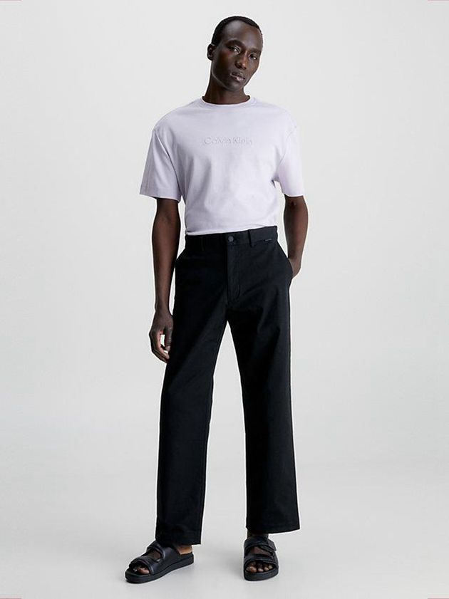 Purple Calvin Klein Organic Cotton Men T-Shirt | NKMT-04693