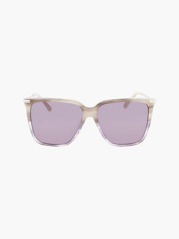 Purple Calvin Klein Rectangle Women Sunglasses | SCIX-49681