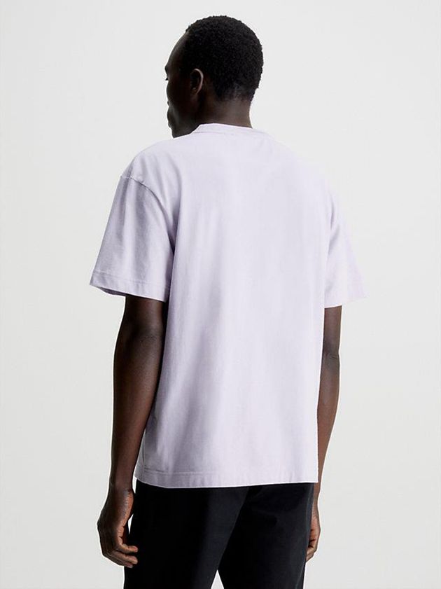 Purple Calvin Klein Recycled Cotton Men T-Shirt | XCUR-18579
