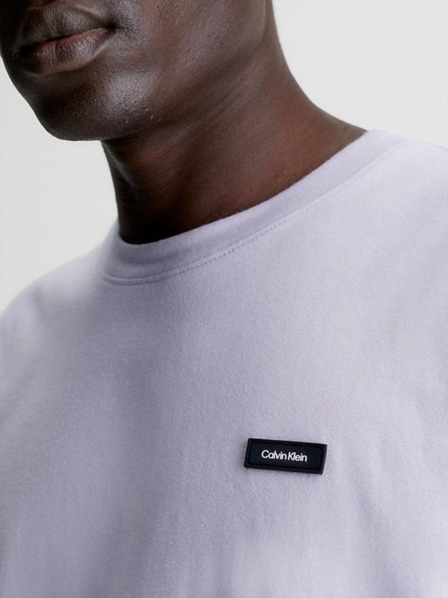 Purple Calvin Klein Recycled Cotton Men T-Shirt | XCUR-18579