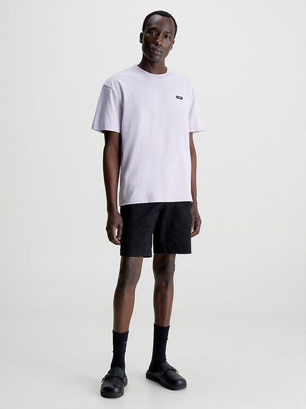 Purple Calvin Klein Recycled Cotton Men T-Shirt | XCUR-18579
