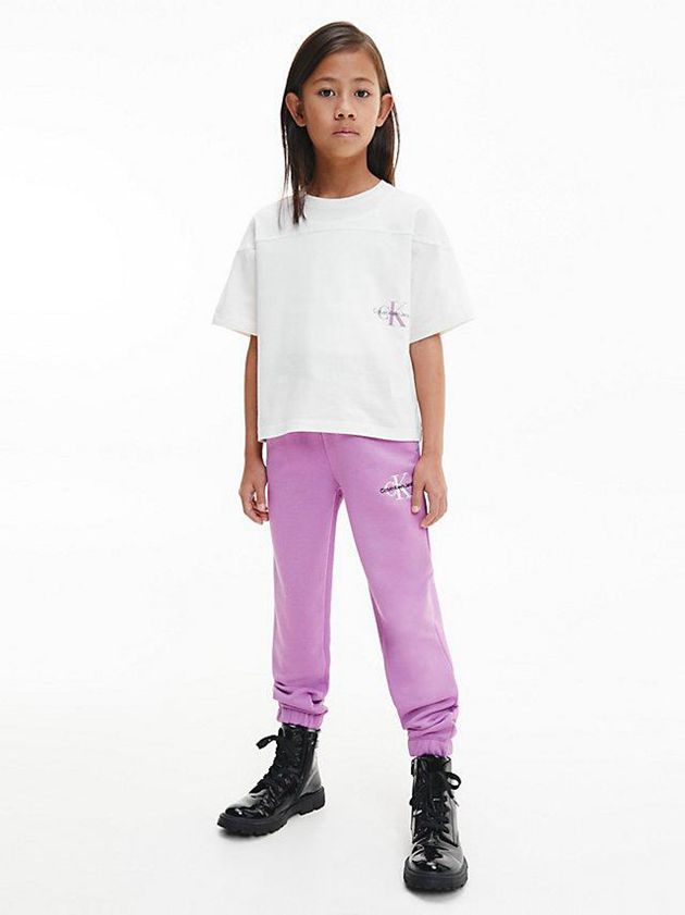 Purple Calvin Klein Relaxed Girls's Joggers | LHQV-87436