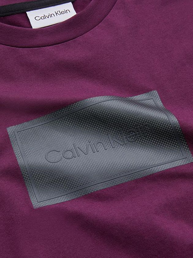 Purple Calvin Klein Relaxed Logo Men T-Shirt | AKVQ-94736