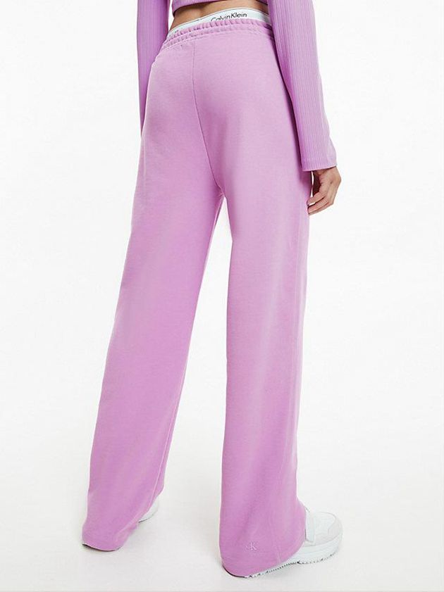 Purple Calvin Klein Relaxed Straight Women Joggers | ROSV-27830