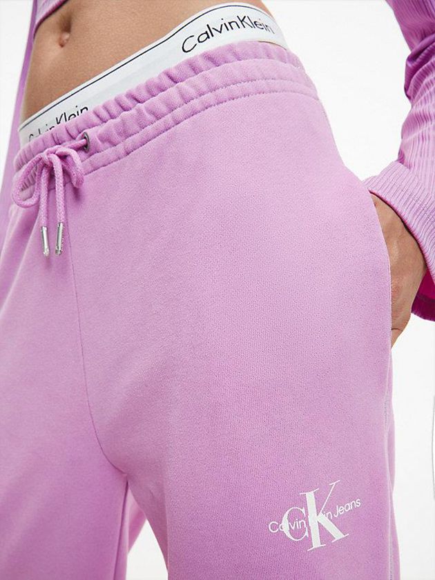 Purple Calvin Klein Relaxed Straight Women Joggers | ROSV-27830