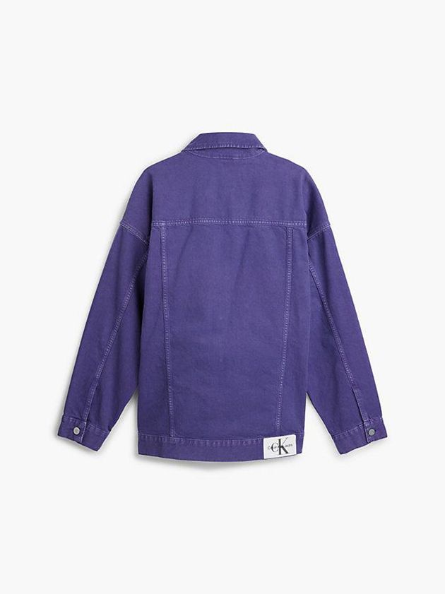 Purple Calvin Klein Unisex Oversized Denim Men Jacket | MPGJ-29815