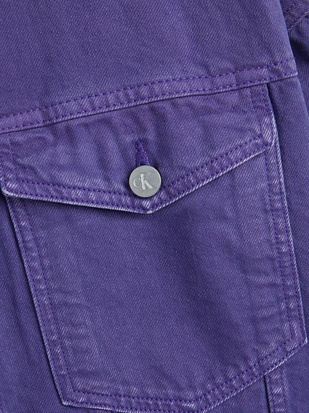 Purple Calvin Klein Unisex Oversized Denim Men Jacket | MPGJ-29815