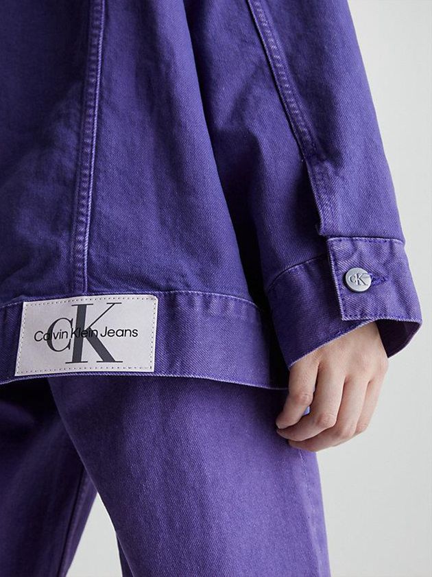 Purple Calvin Klein Unisex Oversized Denim Men Jacket | MPGJ-29815