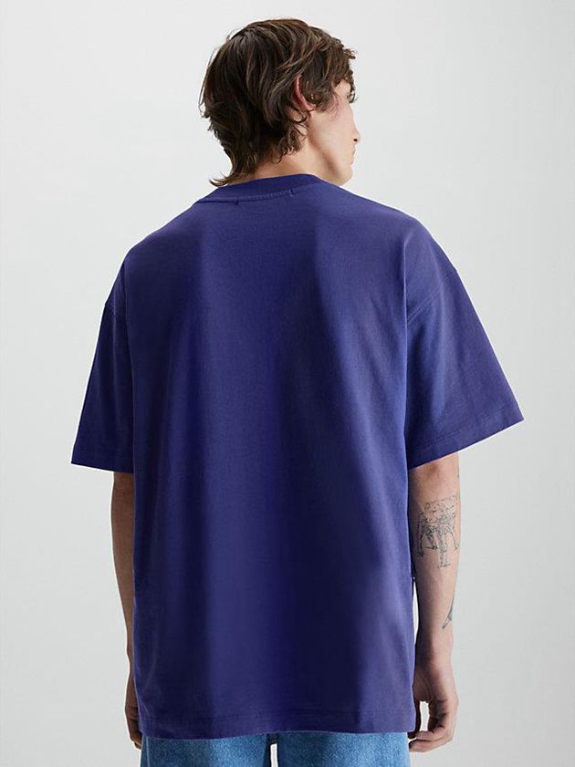 Purple Calvin Klein Unisex Oversized Men T-Shirt | ZALK-51832