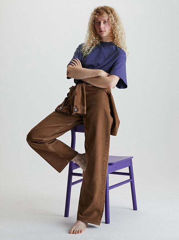 Purple Calvin Klein Unisex Oversized Women T-Shirt | FTMJ-93728