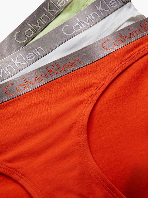 Red Calvin Klein 3 Pack Bikini - Radiant Cotton Women Briefs | JVKB-14780
