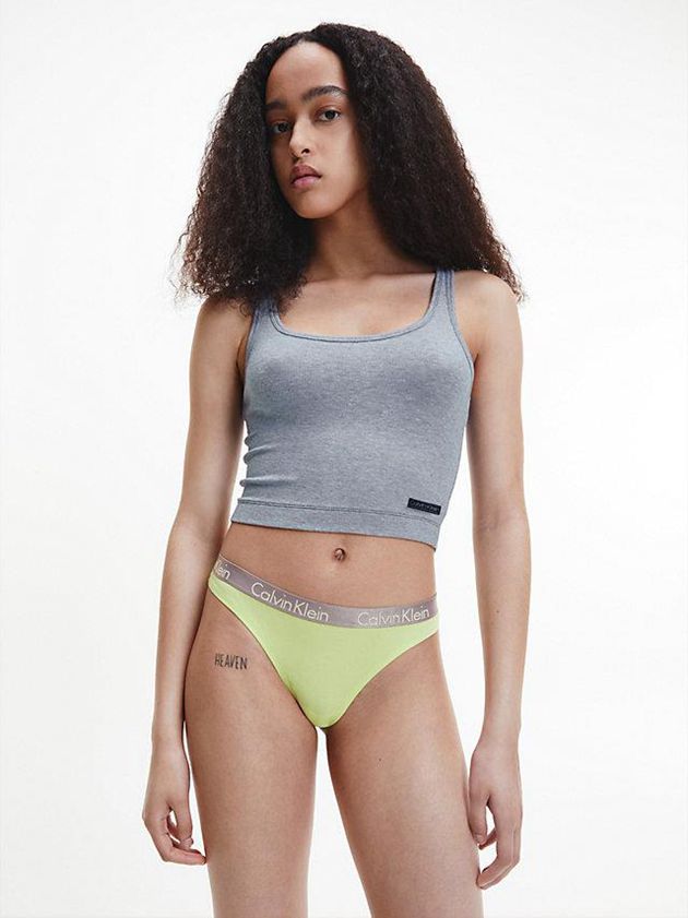 Red Calvin Klein 3 Pack - Radiant Cotton Women Thong | FVMK-78013