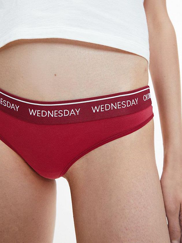 Red Calvin Klein 7 Pack - CK One Women Thong | MQIK-43207
