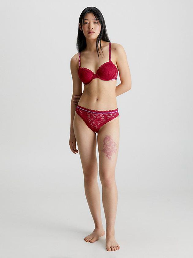 Red Calvin Klein Balconette - CK One Women Bra | PJYE-32187