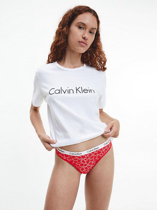 Red Calvin Klein Bikini - Carousel Women Briefs | IJQE-62831