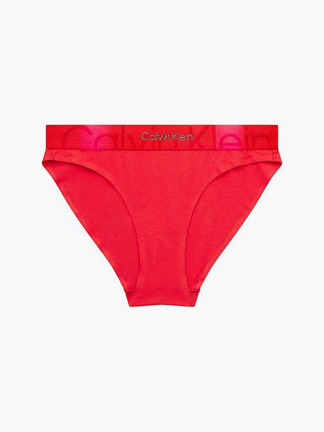 Red Calvin Klein Bikini - Embossed Icon Women Briefs | OUGK-83724