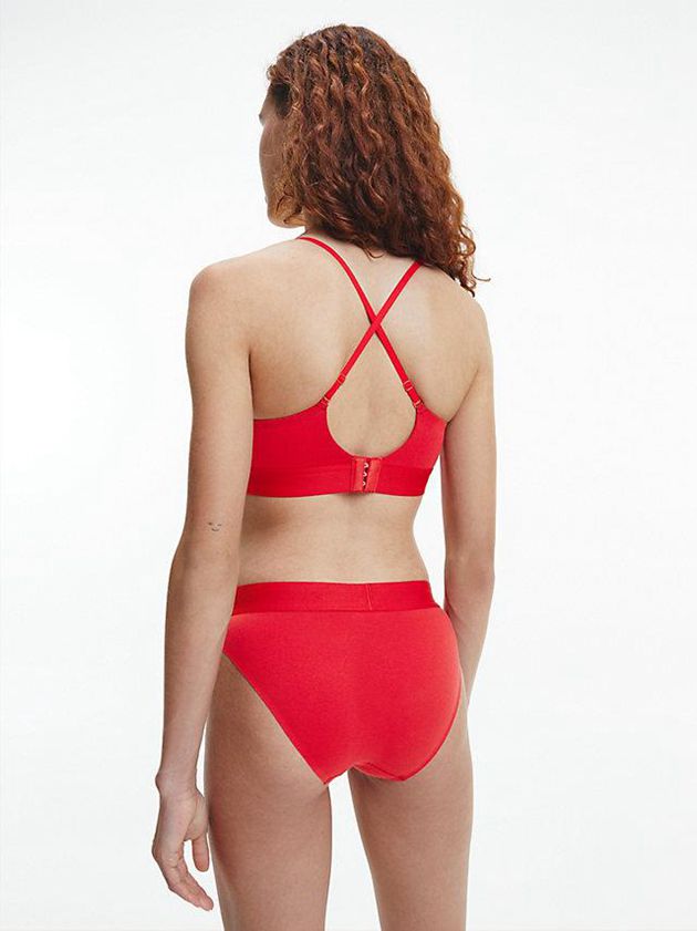 Red Calvin Klein Bikini - Embossed Icon Women Briefs | OUGK-83724