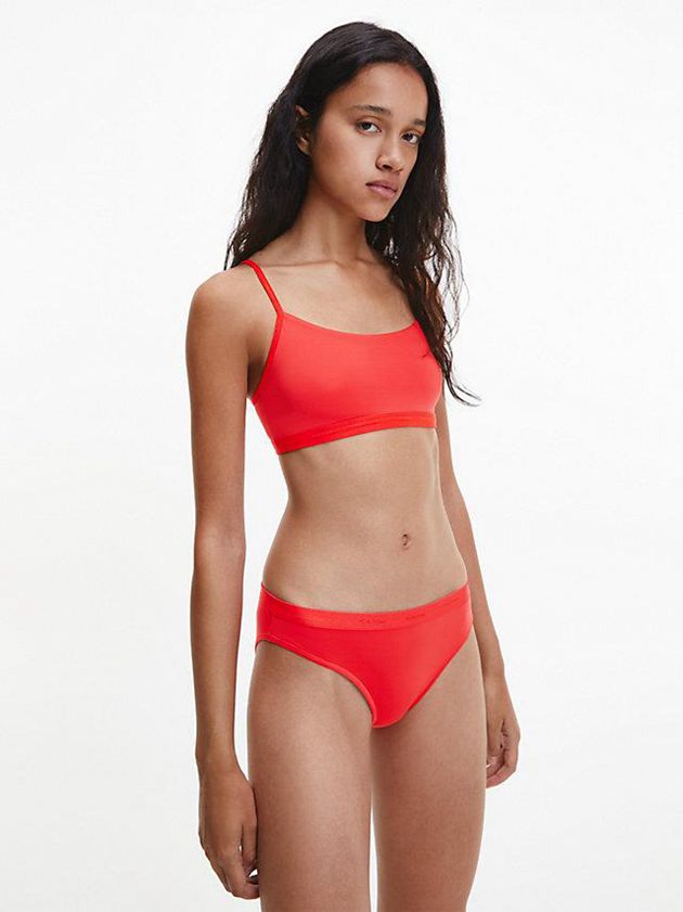 Red Calvin Klein Bikini - Form To Body Women Briefs | RUVZ-78924