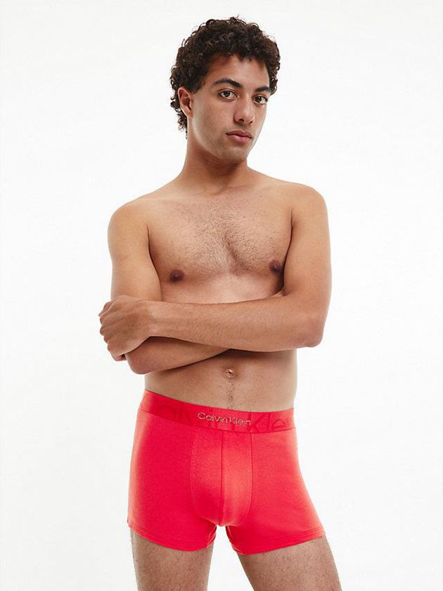Red Calvin Klein Embossed Icon Men Briefs | LQUV-60514