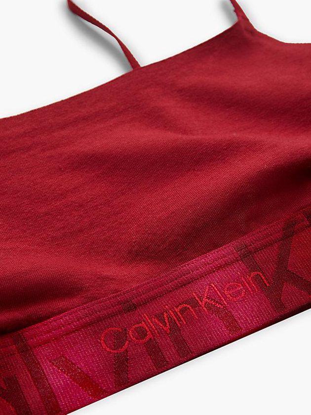 Red Calvin Klein Embossed Icon Women Bra | CWVX-45896