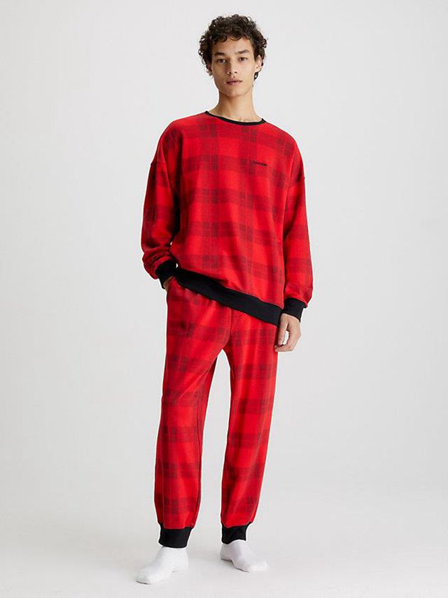 Red Calvin Klein Lounge Men Joggers | UTFX-10635