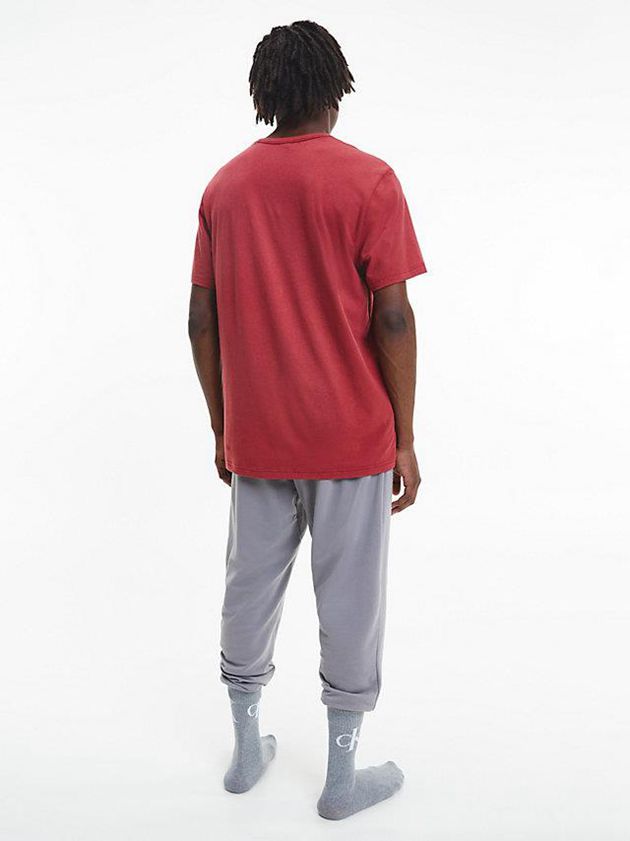 Red Calvin Klein Lounge - Modern Structure Men T-Shirt | HUKV-40136