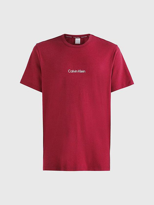 Red Calvin Klein Lounge - Modern Structure Men T-Shirt | HUKV-40136