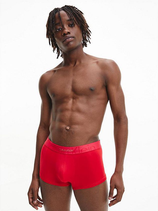 Red Calvin Klein Low Rise - Embossed Icon Men Briefs | UJTH-27684