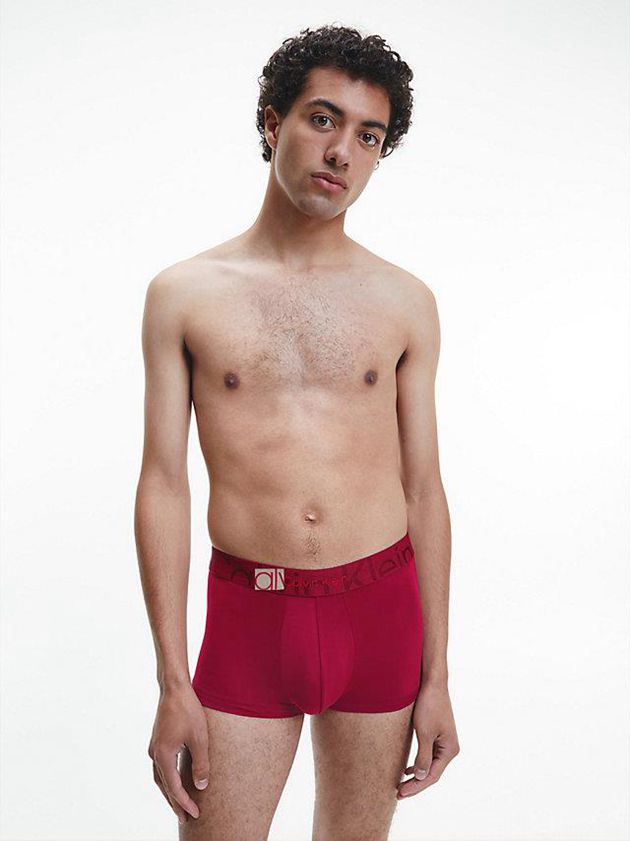 Red Calvin Klein Low Rise - Embossed Icon Men Briefs | DZQV-42051